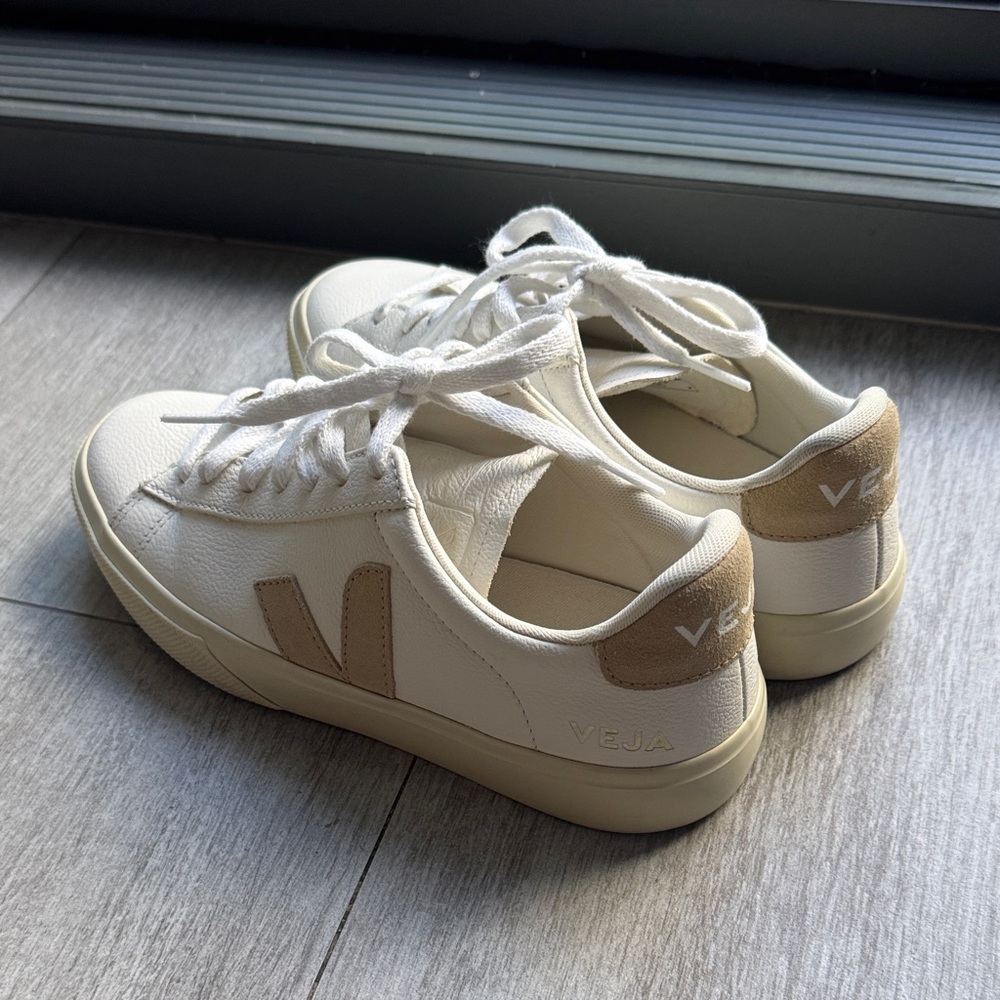 Veja CAMPO LEATHER WHITE NATURAL
 Sneakers Running Shoes US 6 EUR 37 - Picture 5 of 10